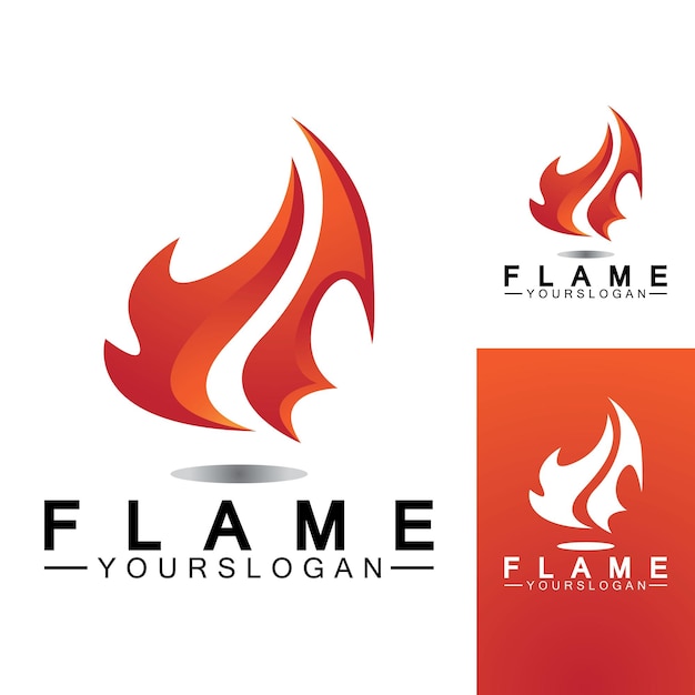 Fire flame logo design vector template