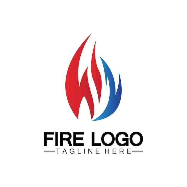화재 불꽃 로고 디자인 벡터 템플릿