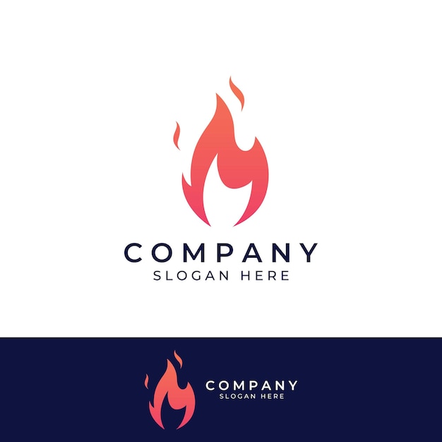 Fire or flame logo fireball logo and embers Using a vector illustration template design concept