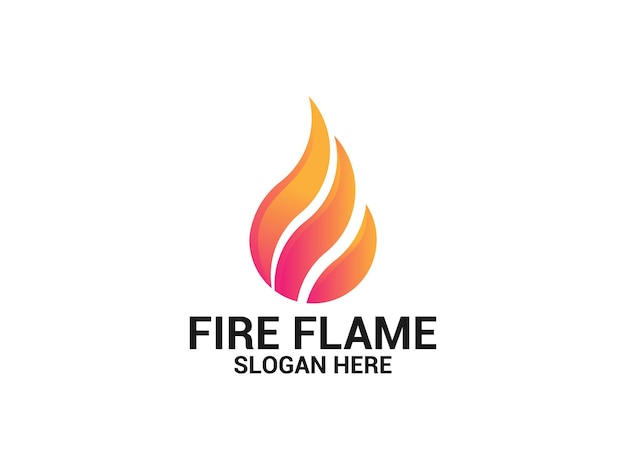 fire flame logo icon vector design template