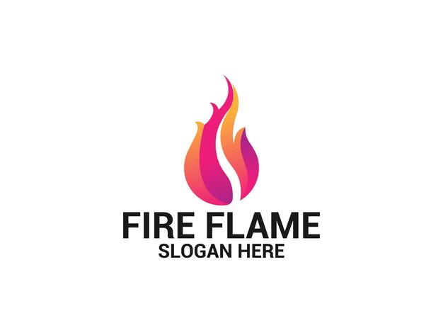 fire flame logo icon vector design template