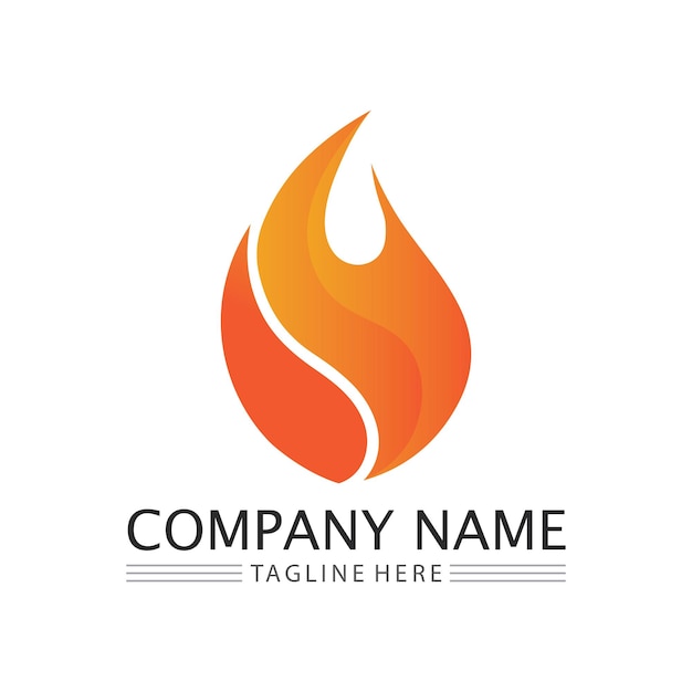 Fire flame logo icon vector design template