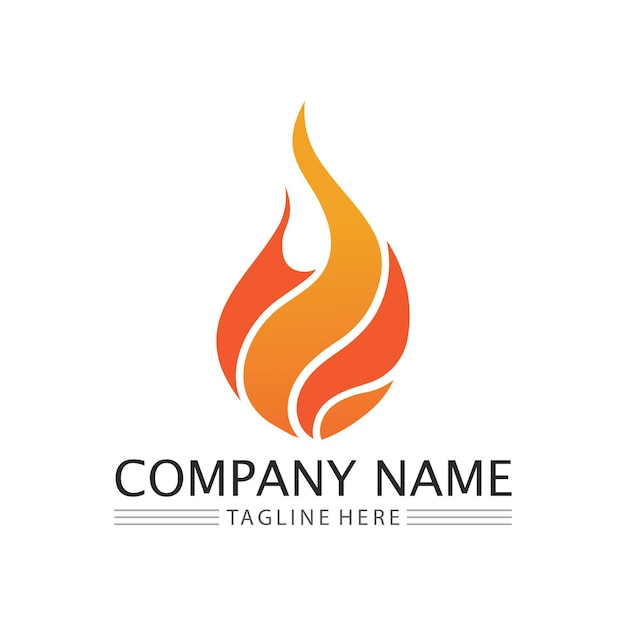 Fire flame logo icon vector design template