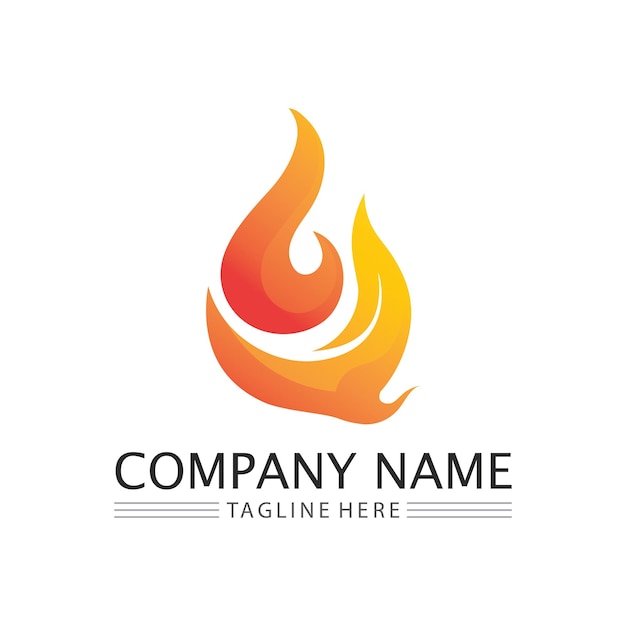 Fire flame logo icon vector design template