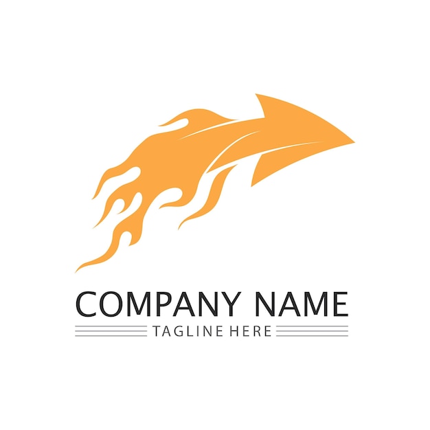 Fire flame logo icon vector design template