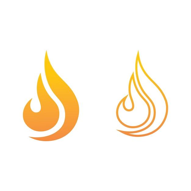 Fire flame logo icon vector design template