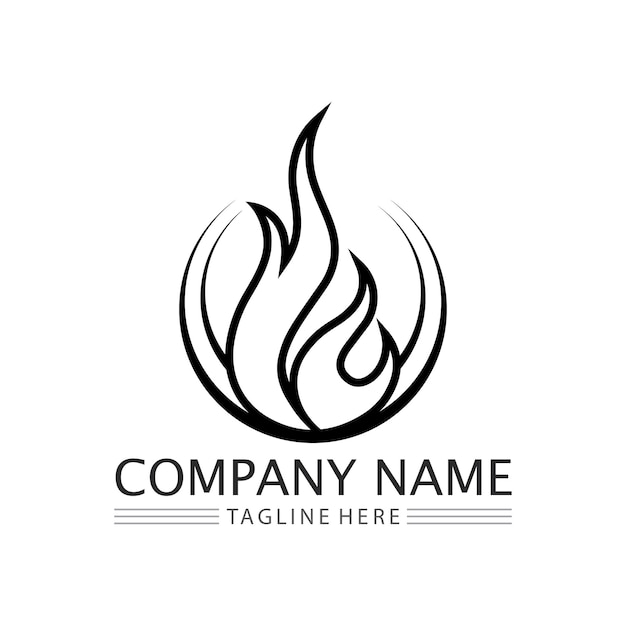 Fire flame logo icon vector design template