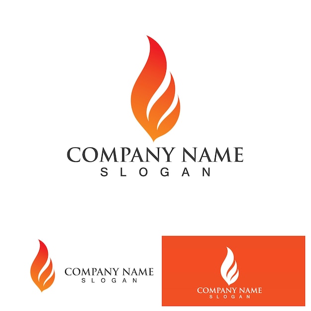 Fire flame logo icon vector design template