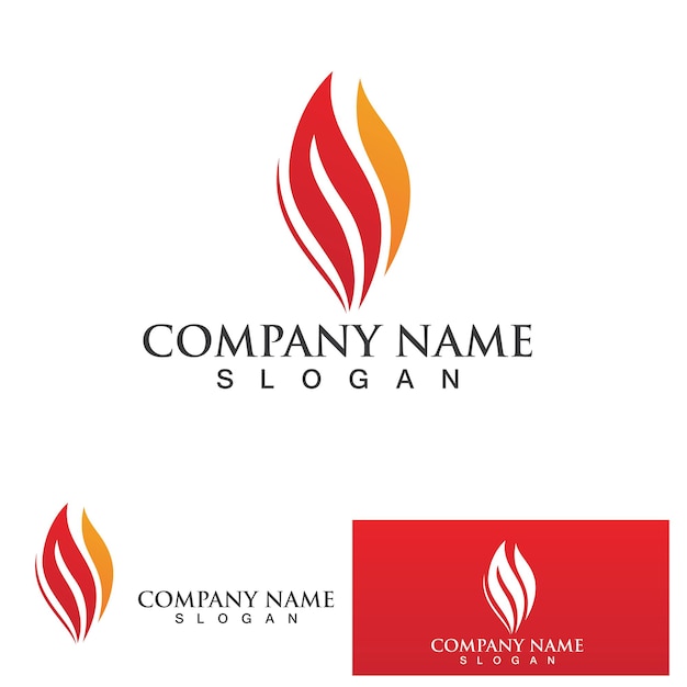 Fire flame logo icon vector design template