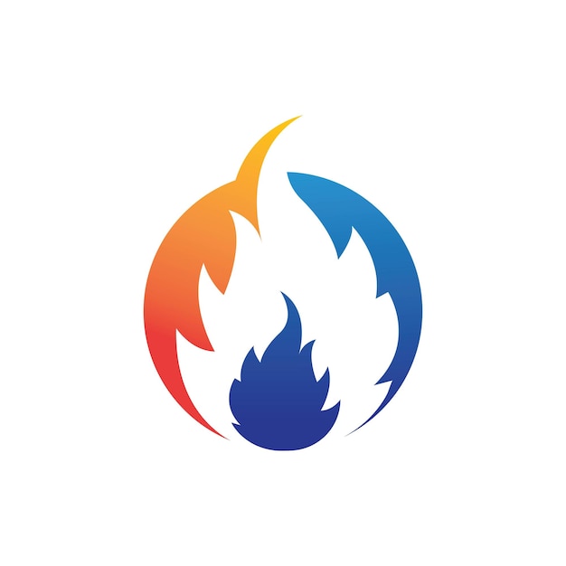 Fire flame Logo icon vector illustration design template