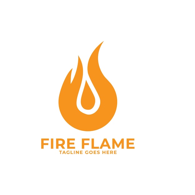 Fire flame logo icon vector template