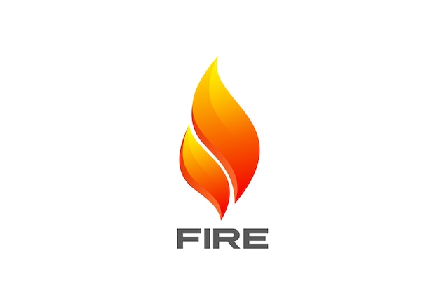 Vector fire flame logo  icon.