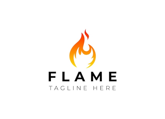 Fire Flame Logo ontwerp vector sjabloon drop silhouet. Creative Droplet Burn Elegant Bonfire-logo