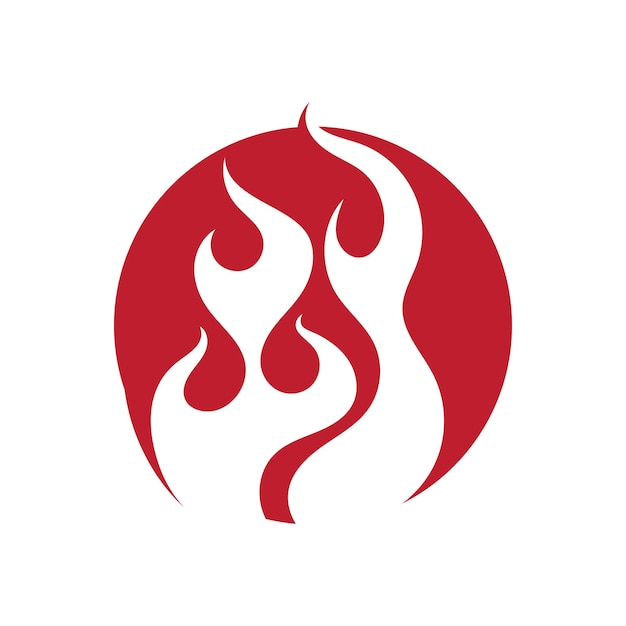 Logo della fiamma del fuoco e vettore di simboli