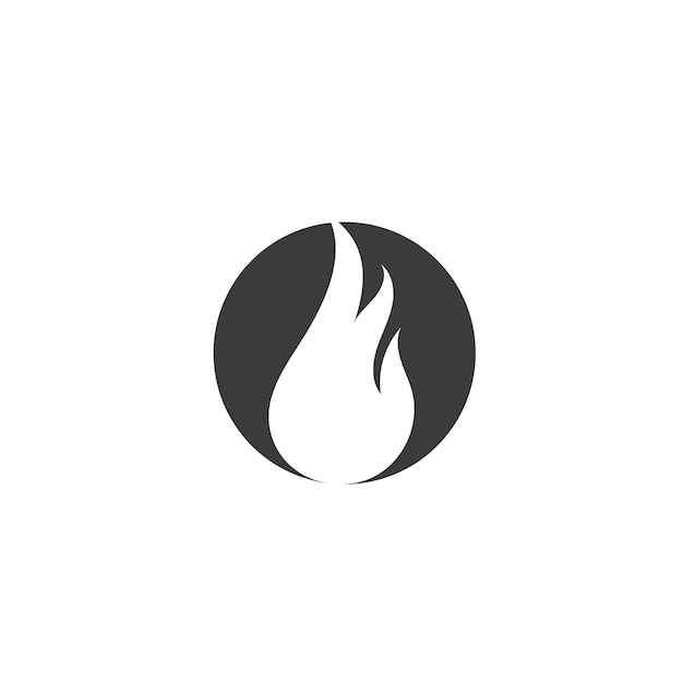 Значок вектора шаблона логотипа пламени огня нефтяной газ и логотип энергии