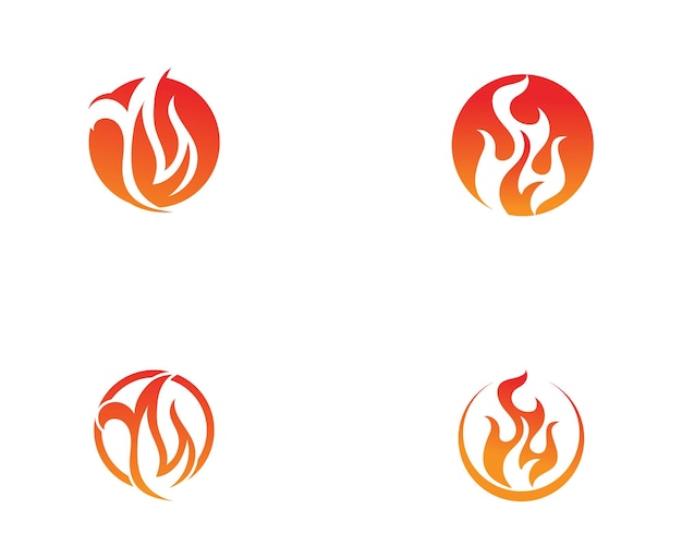 Значок вектора шаблона логотипа пламени огня Нефтяной газ и логотип энергии
