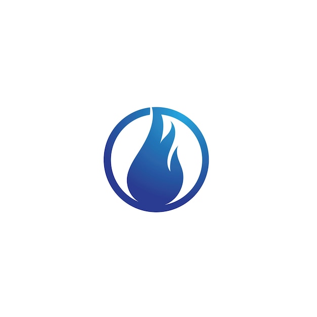 Значок вектора шаблона логотипа пламени огня Нефтяной газ и логотип энергии
