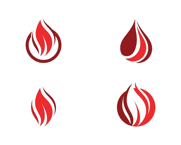 Fire flame Logo Template vector