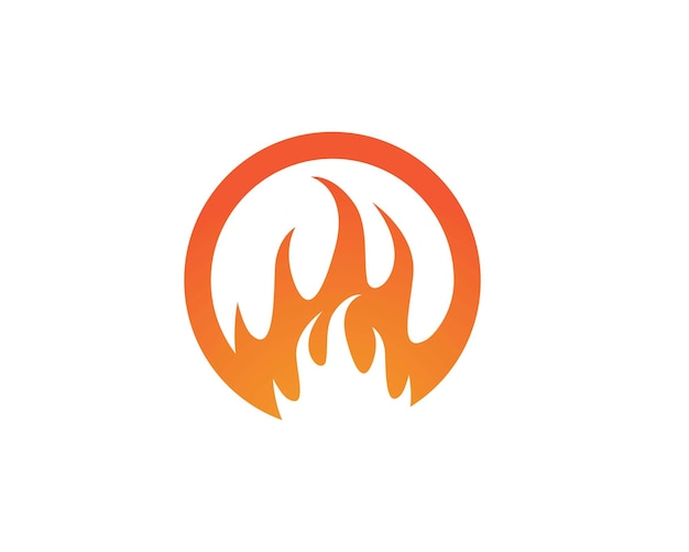 Modello di fiamma del fuoco logo