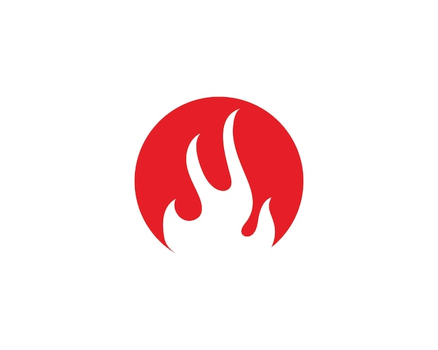 Vettore modello di fiamma del fuoco logo