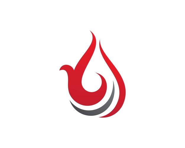 Modello di fiamma del fuoco logo