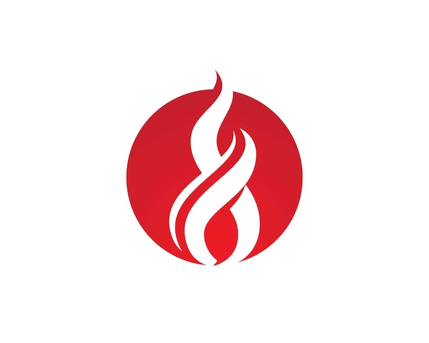 Modello di fiamma del fuoco logo