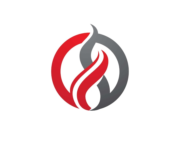 Modello di fiamma del fuoco logo