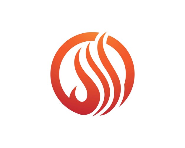 Vector fire flame logo template