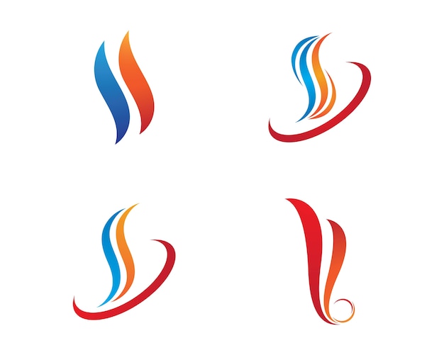 Modello di fiamma del fuoco logo