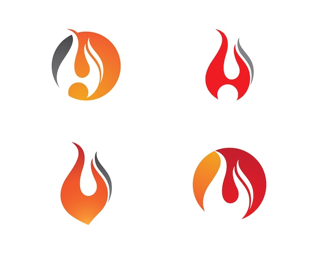 Fire flame logo template