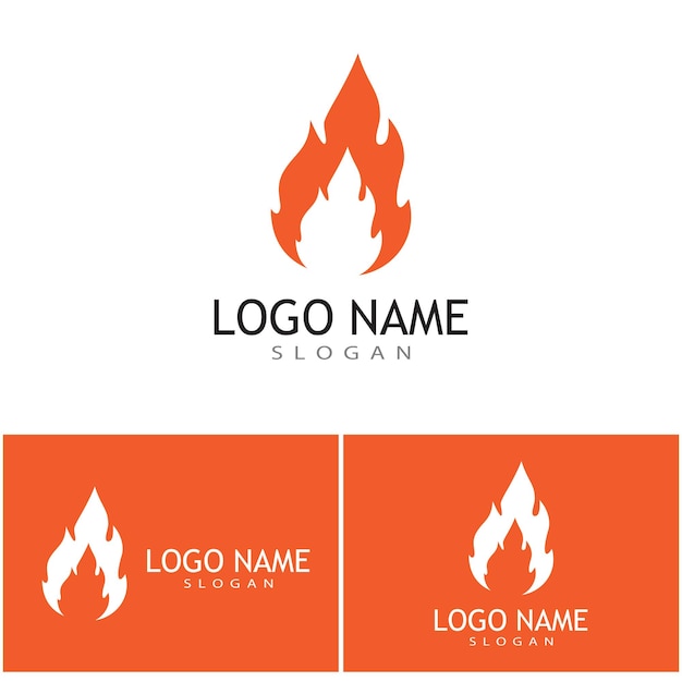 Fire flame Logo vector concept design