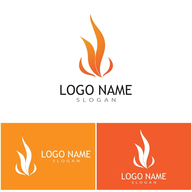 Fire flame Logo vector concept design