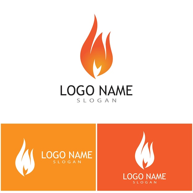 Fire flame logo vector concept design