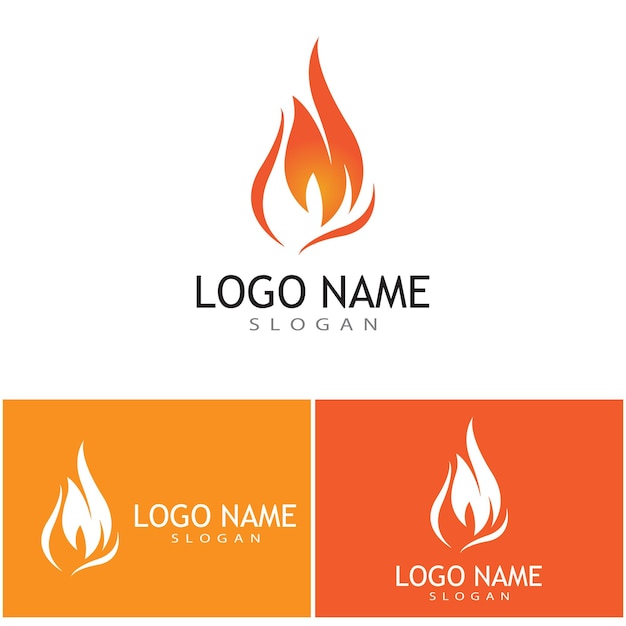 Fire flame Logo vector concept design