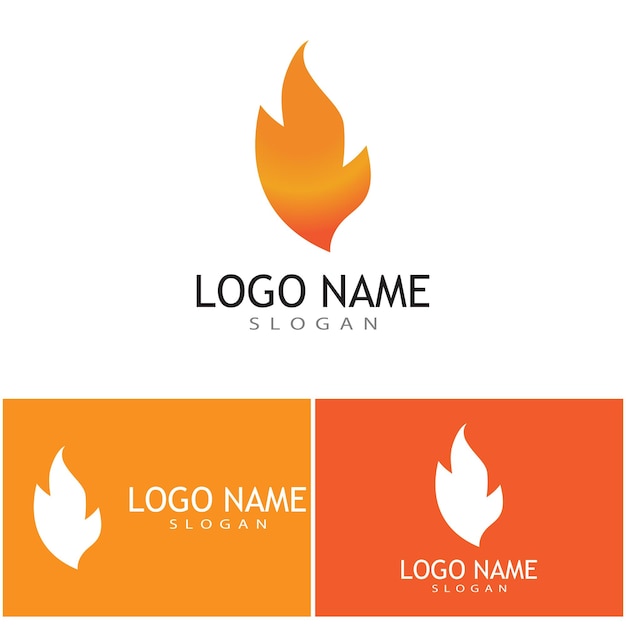 Fire flame Logo vector concept design