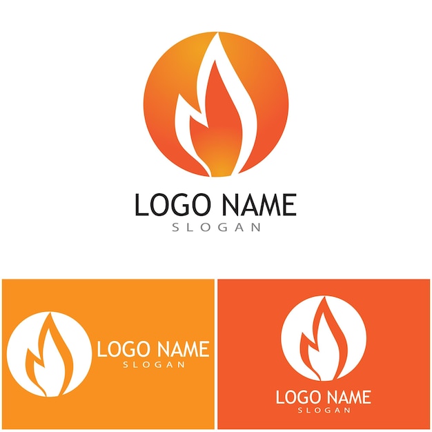 Fire flame logo vector concept design