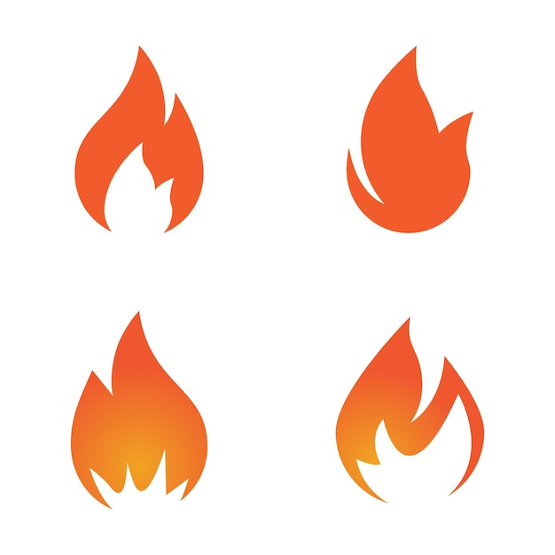 Fire flame logo vector oil gas and energy logo concept