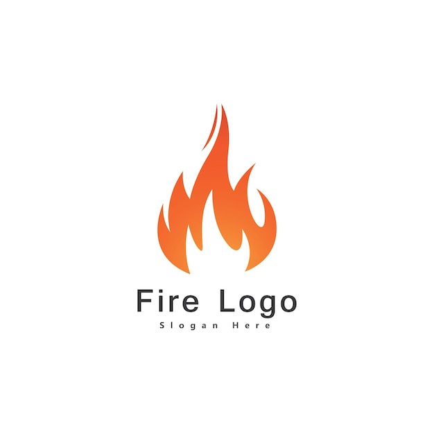 Fire Flame Logo vector ontwerpsjabloon drop silhouet. Creative Droplet Burn Elegant Bonfire Logotype Fire Logo concept icoon.