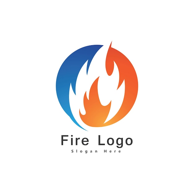 Fire Flame Logo vector ontwerpsjabloon drop silhouet. Creative Droplet Burn Elegant Bonfire Logotype Fire Logo concept icoon.