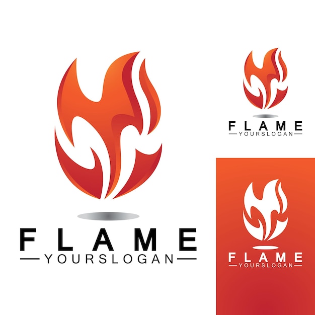 Fire flame logo vector ontwerpsjabloon