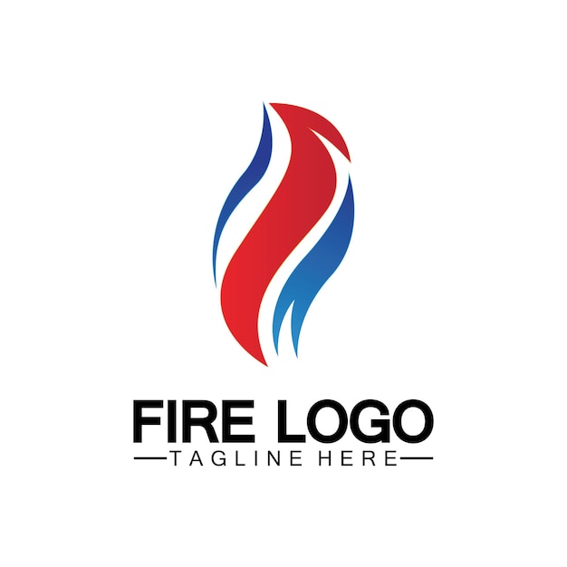 Fire flame logo vector ontwerpsjabloon