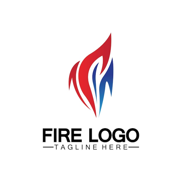 Fire Flame Logo vector ontwerpsjabloon