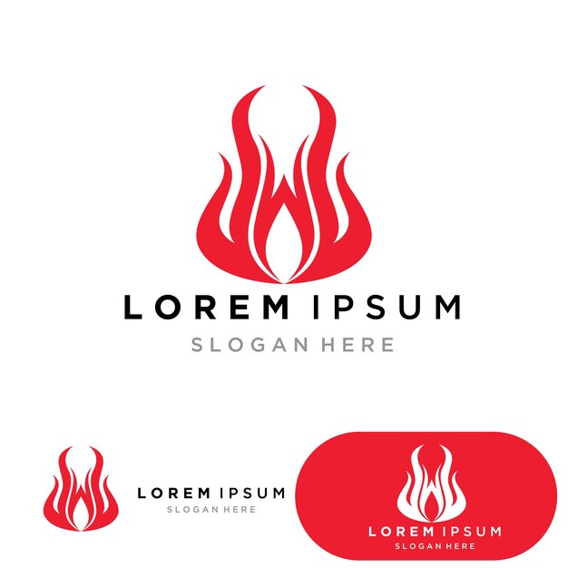 Fire Flame Logo vector ontwerpsjabloon