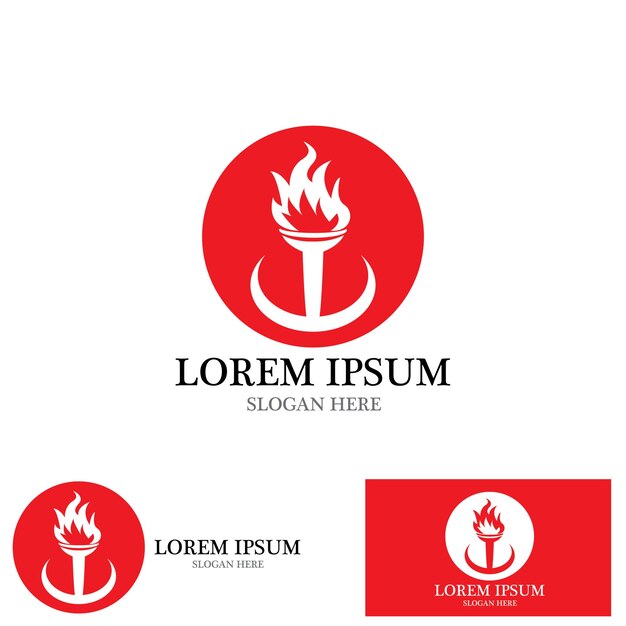 Иллюстрация векторного шаблона логотипа пламени огня