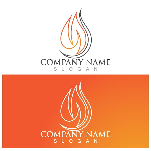 Fire flame logo and vector template