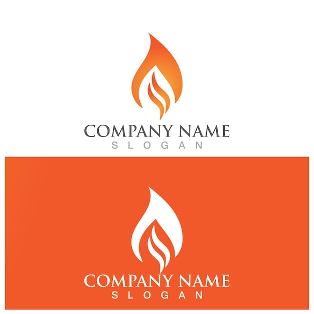 Fire flame logo and vector template