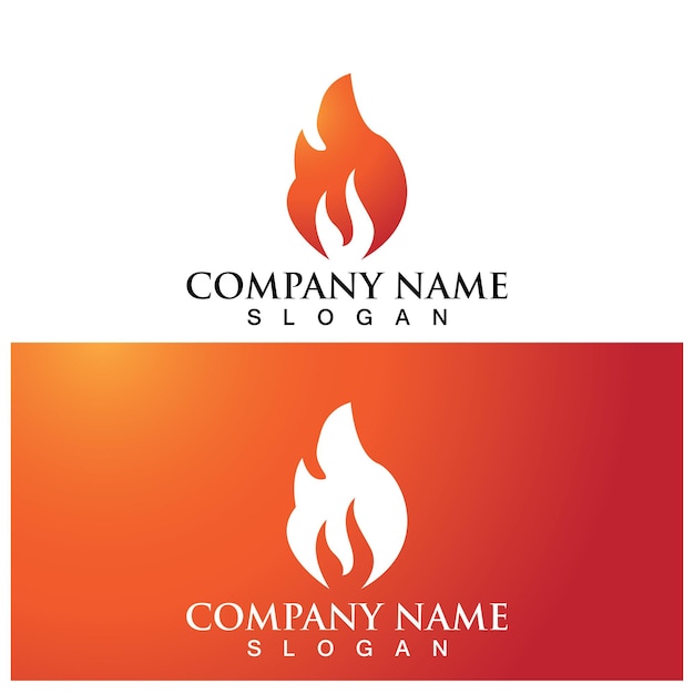 Fire flame logo and vector template