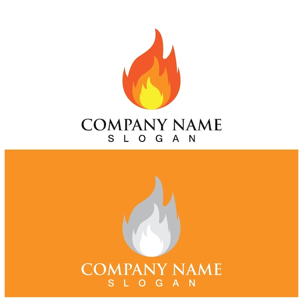 Fire flame logo and vector template