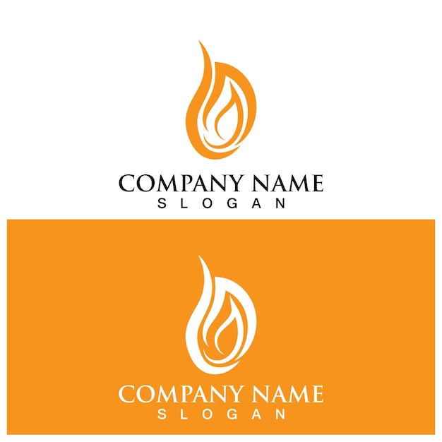 Fire flame logo and vector template