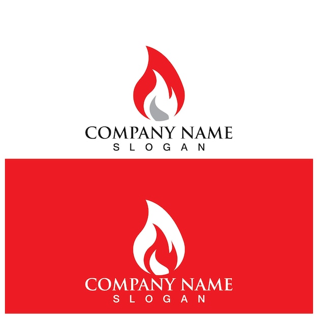 Fire flame logo and vector template